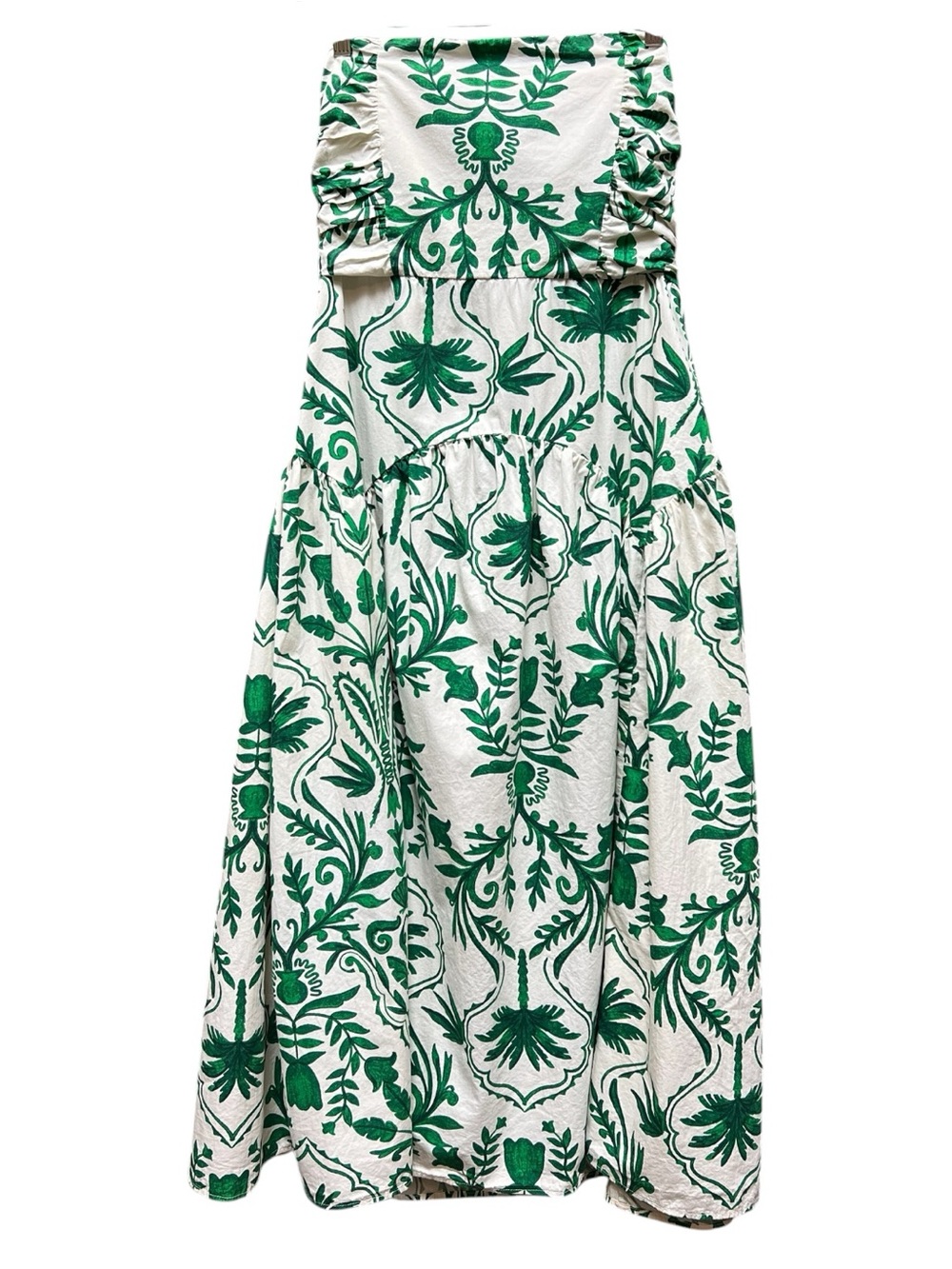 Band of the Free Strapless Green Palm Dress